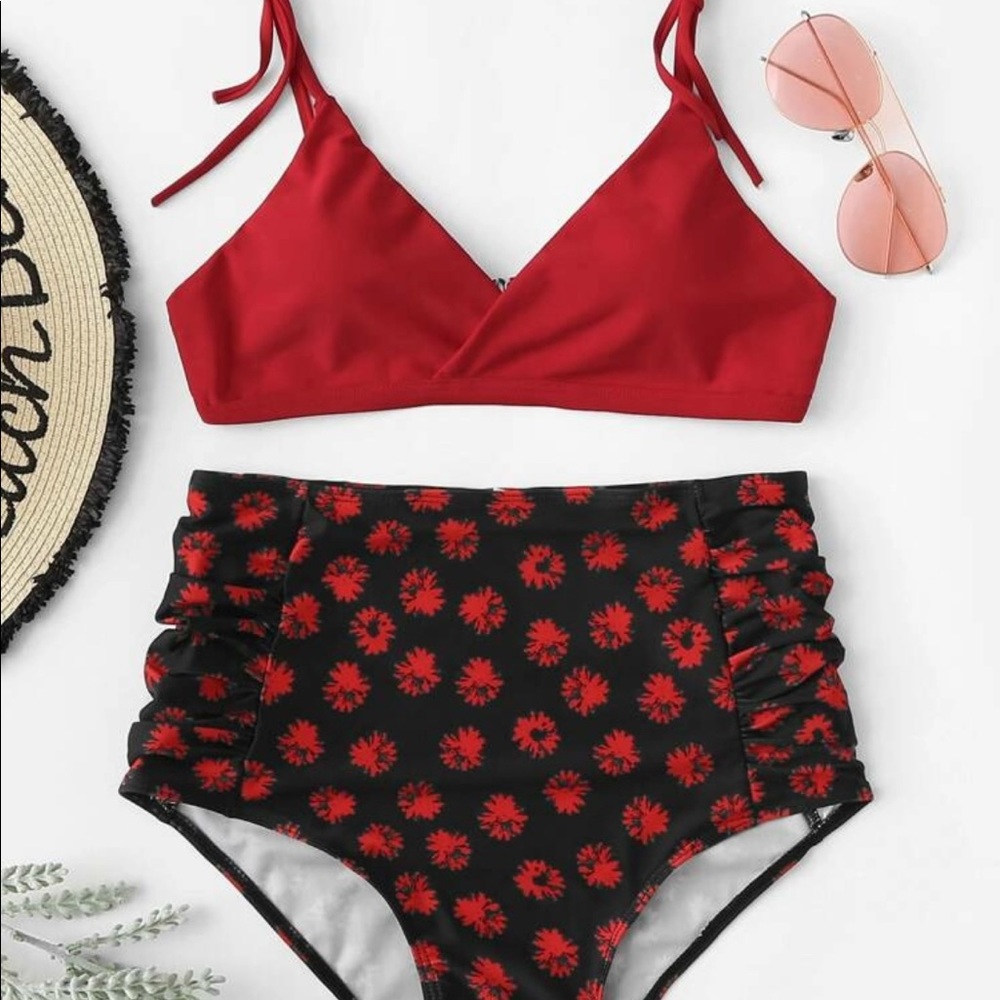 📍SOLD📍 SHEIN tie high waist swimsuit